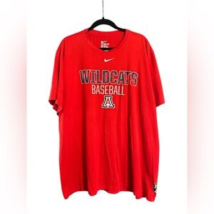 Nike BSBL Arizona Wildcats Baseball Men's Small T-shirt Dri-Fit NCAA Tee Red